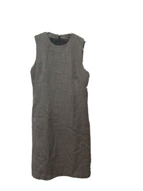 Banana Republic Black and White Houndstooth Pattern Sleeveless Wool Dress Size 4